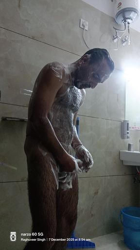 Indian Rajasthani boy show shower and sucking deeply