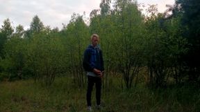 Outdoor Twink Peeing in the Woods