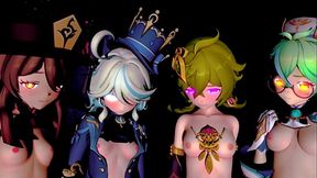 Beavis and Butthead get angry watching Genshin Impact MMD Hentai.