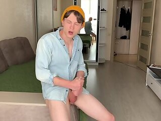 Hottest Boy CUMMING IN CONDOM &#x2F; Big Dick (23cm) &#x2F; Jerking OFF &#x2F; Cute Boy