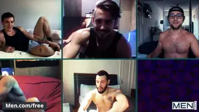 Six Men Get Together On A Video Call Some Fuck Their Holes