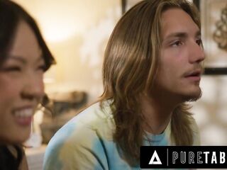 PURE TABOO Hawt Oriental Stepsis Lulu Chu Taunts Pervy Stepbro During Sex With Stepmom's Nudes!