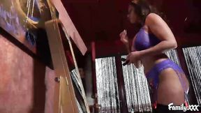 ”Carmen Caliente & Christina Carter are playing with strap-on toy”