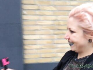 Hot Tattooed Ex-Girlfriend doing her 1st Cumwalk in Amsterdam
