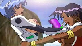 Evangelion's Rei Ayanami gets a facial cumshot in a giant tits hentai scene