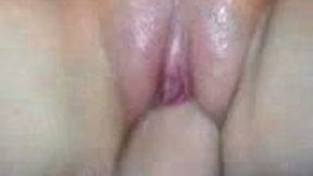 Chubby woman fisted hard and gets squirted in her bedroom