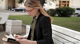 She is nerdy - mixing porn with english studies