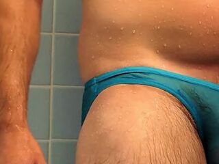Wet vs Dry Blue Briefs Try on Review