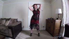 Stripping in 20&#039;s flapper Dress