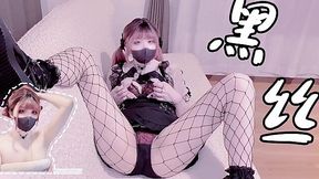 Tinder Date with a Chinese babe in fishnet stockings turned into hot quickie in my room