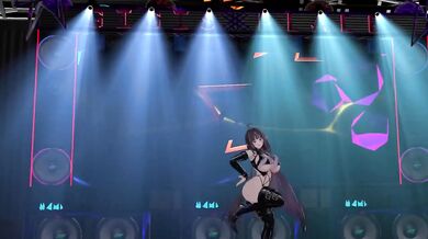 MMD Elf VTuber Cosplay dance gets lewded gushing