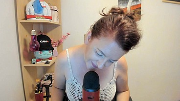 Inflating big inflatable penis in ASMR with Blue Yeti microphone