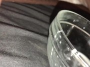 Milking into a bowl