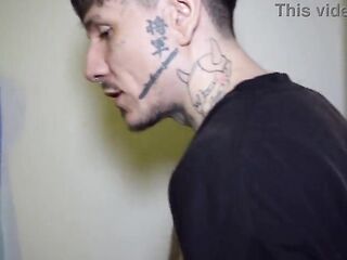 My most excellent ally lied to me and hooked up with the man with the tattooed face right next to me: I caught 'em