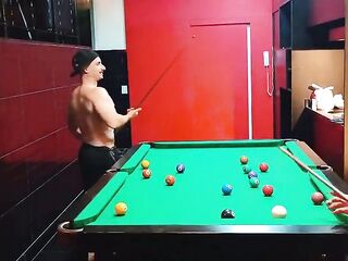 Playing pool in a motel with a hawt shemale from the south.