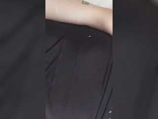 Beautiful trans GF dildos her chubby butt and cums for you - Ass to mouth