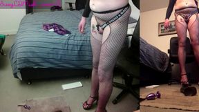 Sissycdmish - Bouncing on My New BBC Dildo