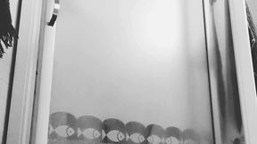 en sortant de la douche