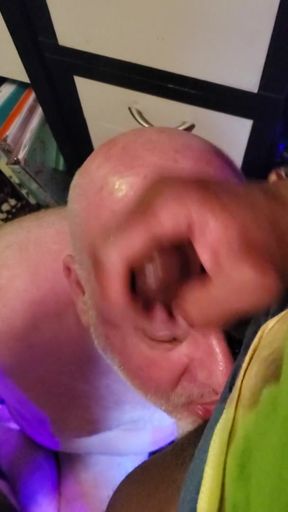 Bear Gets a Facial in the Office