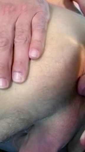 Blonde Big Tit Tranny Dany Fucks Guy in the Ass After Party and Gets Cumshot
