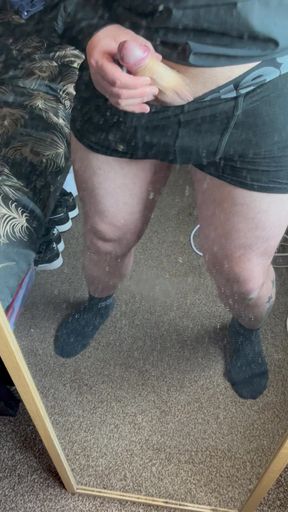In front of the mirror