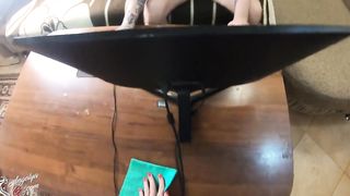 StepSister Stuck Under the Table and Dude Sexual Fucking -