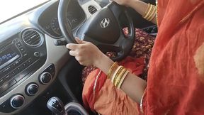 The Car Driving College Student Took Bhabhi to a Car Driving Class While Teaching Her How to Drive