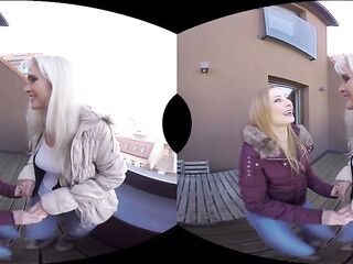 Steaming hawt mature lesbian babes in VR - Luca Bella and Kathy Anderson