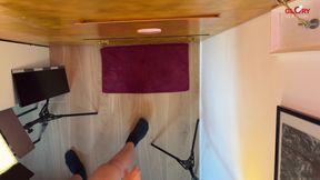 Daddy Cock at Gloryhole: His Thick Fills the Cum Glass - Then I Get so Horny I Shoot Right in