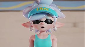 Dos lindas jovencitas comen y montan polla sexo 3D