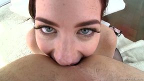 Jessica Ryan swallows all his cum after getting her butt fucked hard