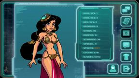 Redheaded Princess Jasmine Strips Teasingly for Alien Monster Girls