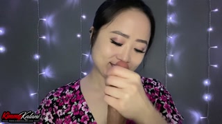 ASMR - Innocent Asian Kimmy Kalani Gives Her 1st Blowjob Roleplay