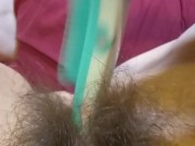 OnlyFan Tipped me to Fuck My Hairy Pussy Gspot LIVE Made in China HAIR BRUSH so I made a Video Too