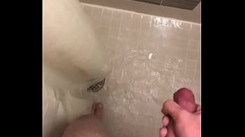 18-year-old teen jerking off in a shower