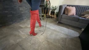 Clean my red Kalinda boots