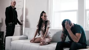 ”Petite hot MOMMY saves her stepbrother by fucking a huge cock goon”