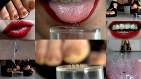 Giantess Drool Domination - Tiny 1:700 figures Teased From Platform Sandals to Thick Saliva