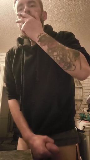 Quick Smoking Fetish Masturbation