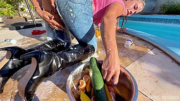 Wet Jeans, Ripped Denim & Messy Poolside Girl/Girl Chaos — Part 2