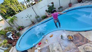 Wet Jeans, Ripped Denim & Messy Poolside Girl/Girl Chaos — Part 2
