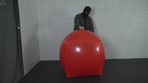 Transforming an inflatable red rubber ball into a vacuum latex cube