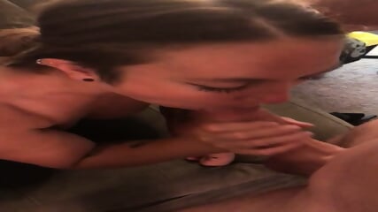 Amateur Blonde Swallows A Load