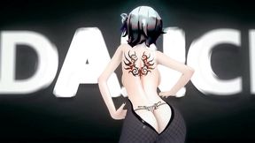 genshin eula hentai hot sexy dance good night kiss mmd 3d dark crimson hair