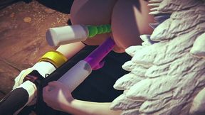 angewomon bondage double penetration - digimon hentai parody