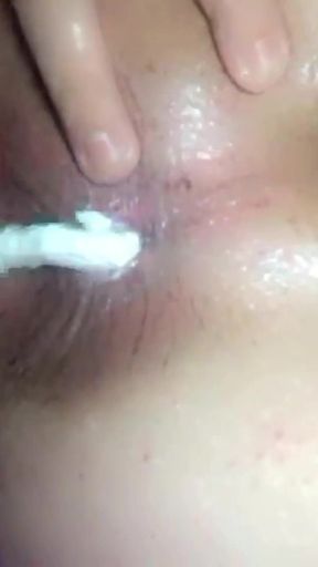 Slut Charliesissyjames playing with With cream , she loves to she her ass off to men on the internet