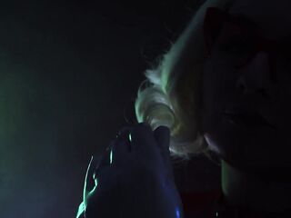 ASMR vinyl nitrile nurse doctor MEDICAL GLOVES FETISH Arya Grander in latex rubber Halloween dress