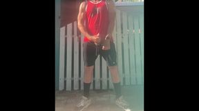 Quick Outdoor Cumshot from JockDad87