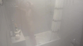 Video of my GF naked in the bathroom enjoying a flattering shower