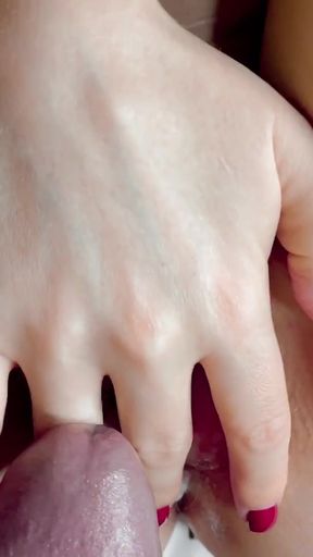 Love to rub his cum while he fucks me!   Clip 1